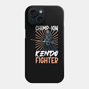 Chimpanzee doing Kendo Phone Case