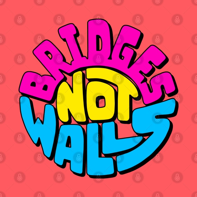 Bridges Not Walls Word Art by Slightly Unhinged