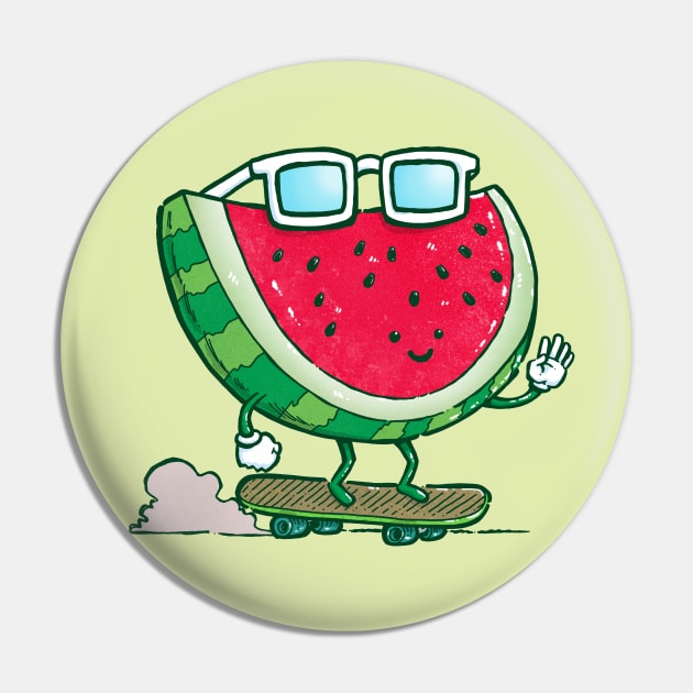 Sunglasses Skater Watermelon Pin by nickv47