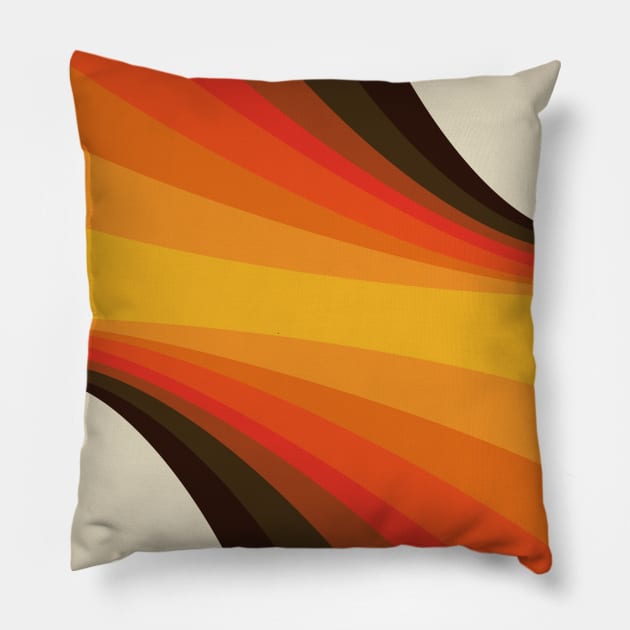 Retro Modern Abstract Shapes Pillow by JDP Designs