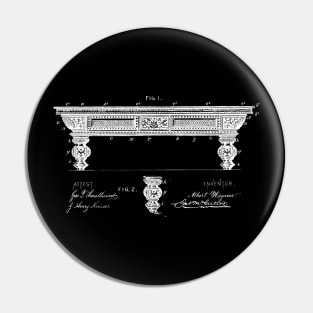 Billiard Table Vintage Patent Drawing Pin