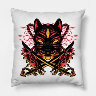 Masked Warrior of the Dual Blades Pillow