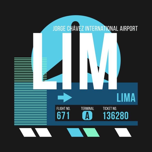 Lima (LIM) Airport Code Baggage Tag by SLAG_Creative