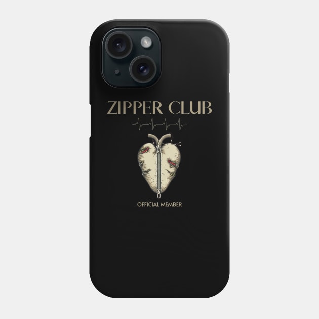 ZIPPER CLUB, heart transplant, open heart surgery Phone Case by Pattyld