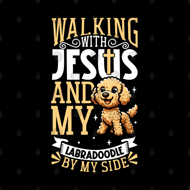 Jesus and dog - Labradoodle by Modern Medieval Design