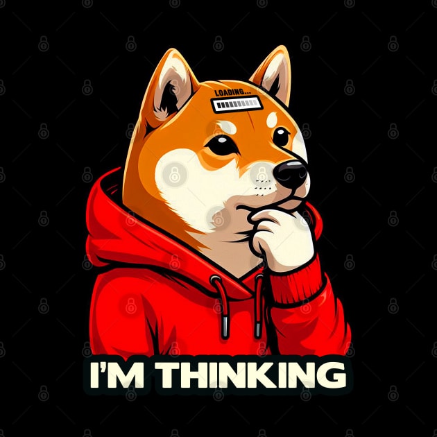 I'm Thinking meme Shiba Inu Dog by Plushism