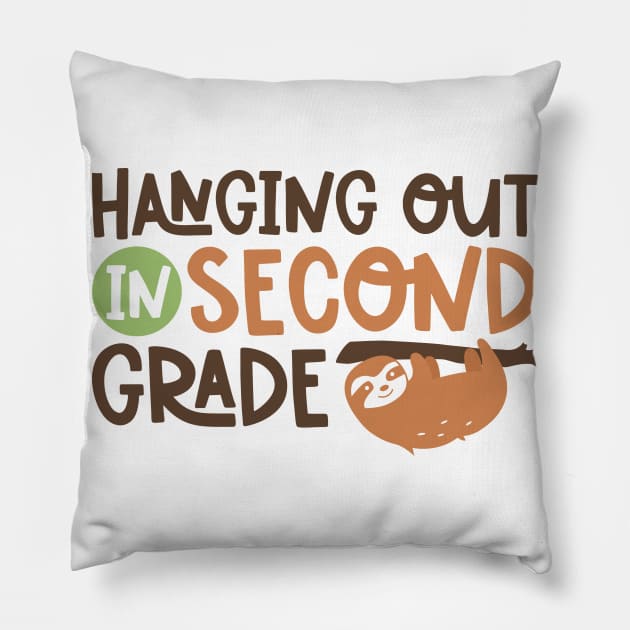 Hanging Out in Second Grade Kids School Back to School Funny Pillow by ThreadSupreme