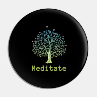 Meditation peace calm tree Pin