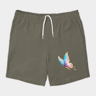Butterfly with Wings that Have a Gradient of Colors Ranging from Blue at the Top to Pink Towards the Bottom Shorts