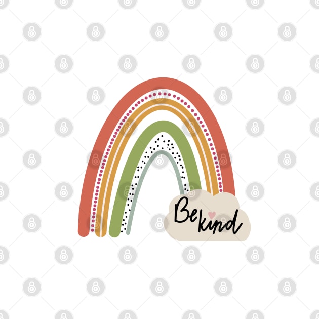 Be kind Rainbow Watercolor by Harpleydesign