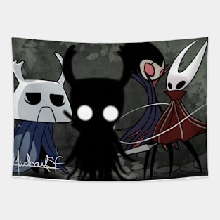 Hollow Knight, Hornet, Grimm, Zote (Fan Art) Tapestry