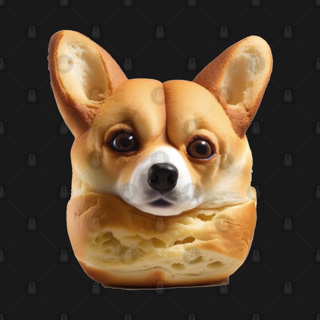 Bread Doggo Corgi Funny by JonHale