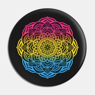 Pansexual Pride Mandala Pin