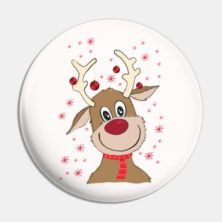 Reindeer tree Pin