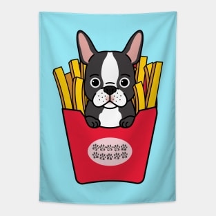 Cute Doggy And French Fries Tapestry