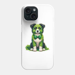 Clover Border Collie Dog St Patricks Day Phone Case