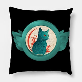 Cat Red Eyes Pillow