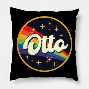 Otto // Rainbow In Space Vintage Style Pillow