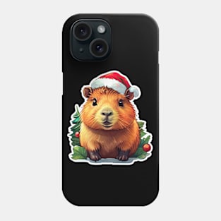 Capybara Christmas, Christmas Animals, Cute Adorable Funny Capybara Phone Case