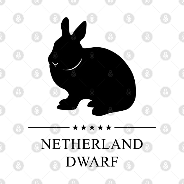 Netherland Dwarf Rabbit Black Silhouette by millersye