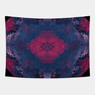 Retro Pink/Blue Ink Blot Tapestry