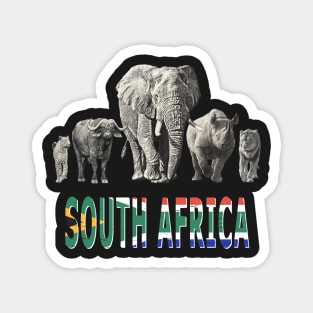 Africa's Big Five South Africa Pride Wildlife Magnet