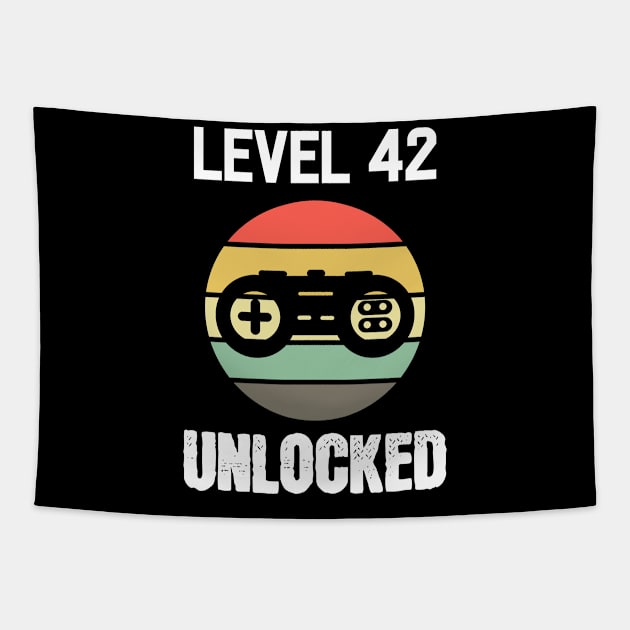Level 42 Unlocked - For Gamers Tapestry by RocketUpload