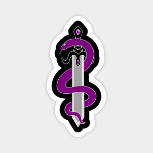 Sword and Snake (Asexual Colors) Magnet