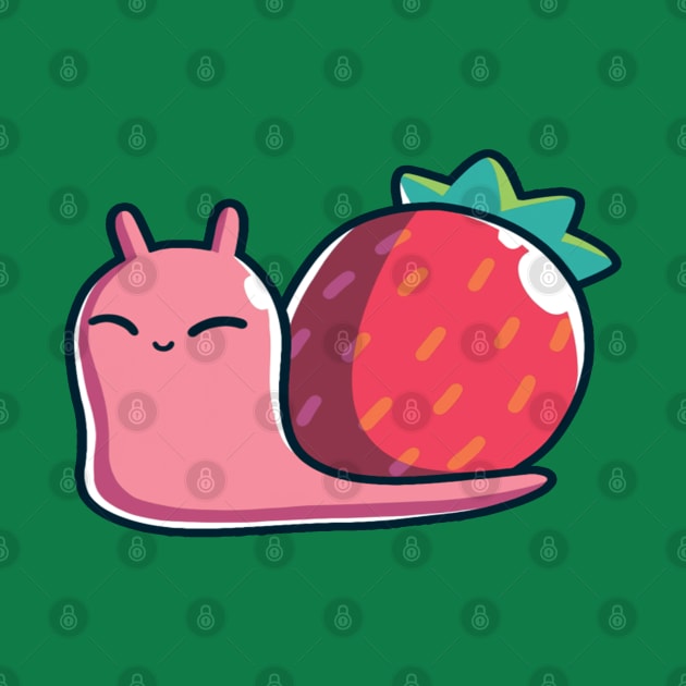 strawberry snail by penak sing maido