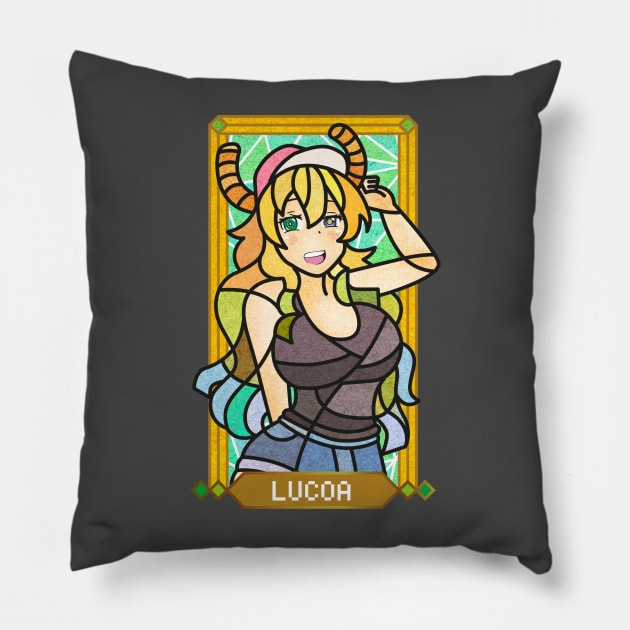 Lucoa - Miss Kobayashi's Dragon Maid Pillow by vizcan