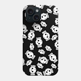 Cute White Candy Skulls Pattern - Kawaii Goth Phone Case