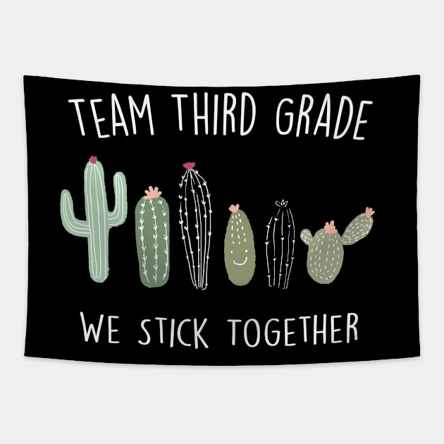 Cactus School Shirt Third Grade Tapestry by creativegraphics247