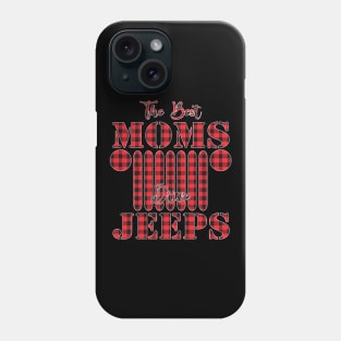 The Best Moms Drive Jeeps Red Plaid Jeep Matching Pajama Family Buffalo Jeeps Lover Phone Case