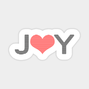 Joy - heart - black and red. Magnet