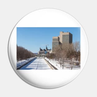 Ottawa's Rideau Canal in winter Pin