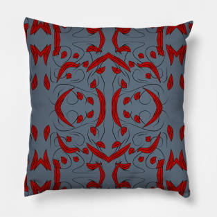 abstract seamless floral pattern exotic shapes Pillow