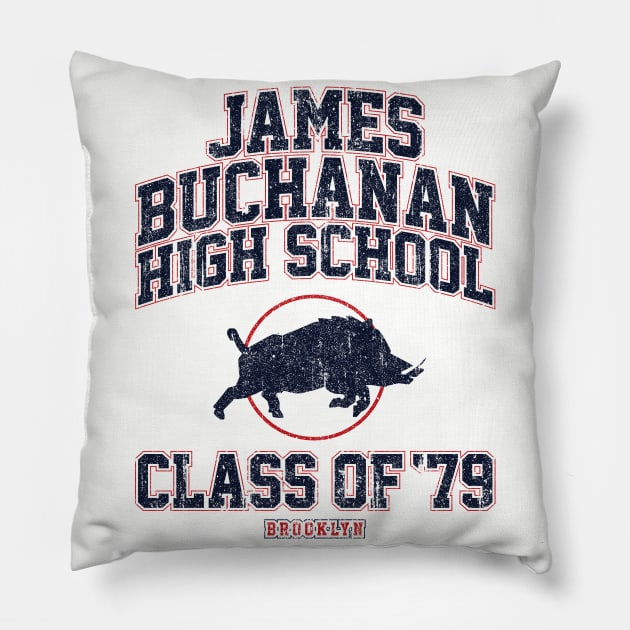 James Buchanan High Class of 79 (Variant) Pillow by huckblade