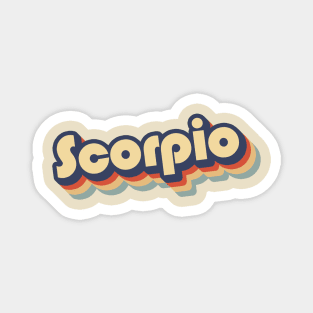 Scorpio Retro '70s Magnet