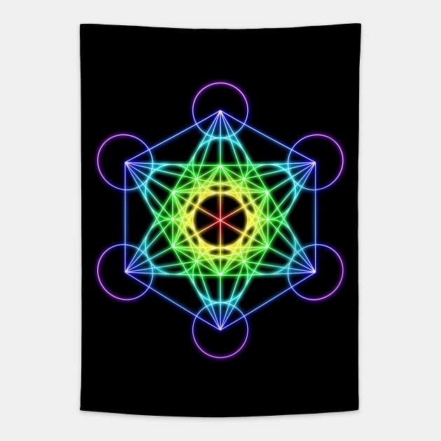 Metatron's Cube Tapestry by tuditees