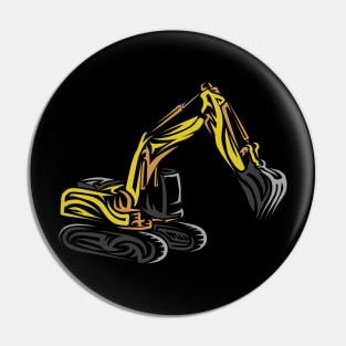 Excavator tribal Pin