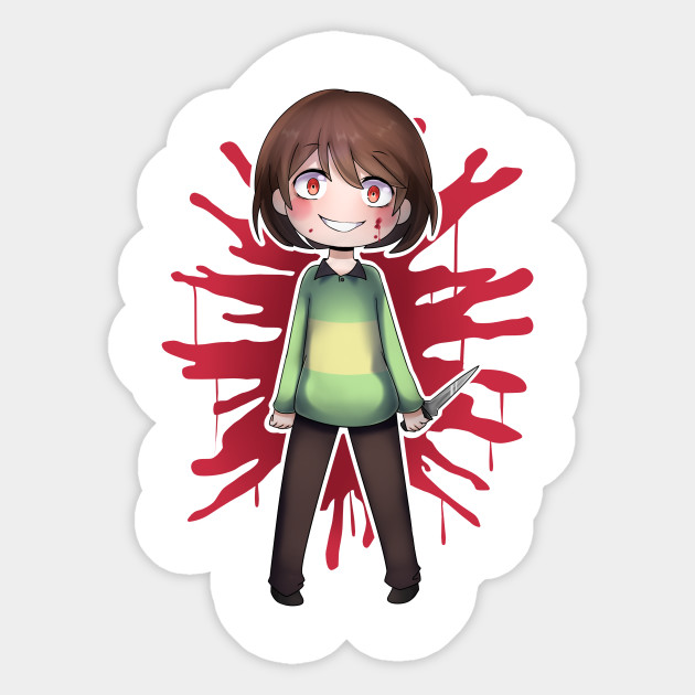 Undertale Chara Edgy Sticker Teepublic
