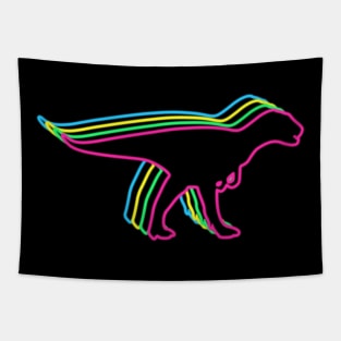 Carnotaurus 80s Neon Tapestry