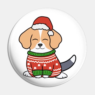 Christmas Sweater Beagle Pin