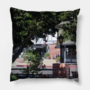 Coffee Shop - Solvang California Street Scene Pillow