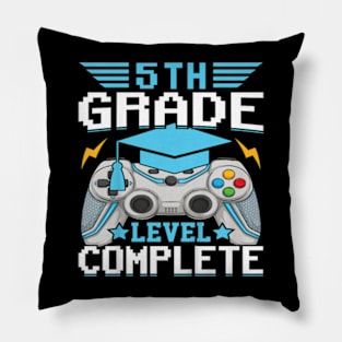 Kids 5Th Grade Level Complete Gamer Class Of 2024 Graduation Boys Pillow