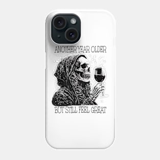 Birthday Womens Wine Drinking Skeleton Phone Case