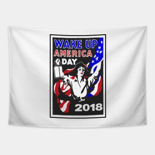 Wake Up America Woke Protest Resist Feminist Revolution 2018 Election Democrat Republican Vote Tapestry