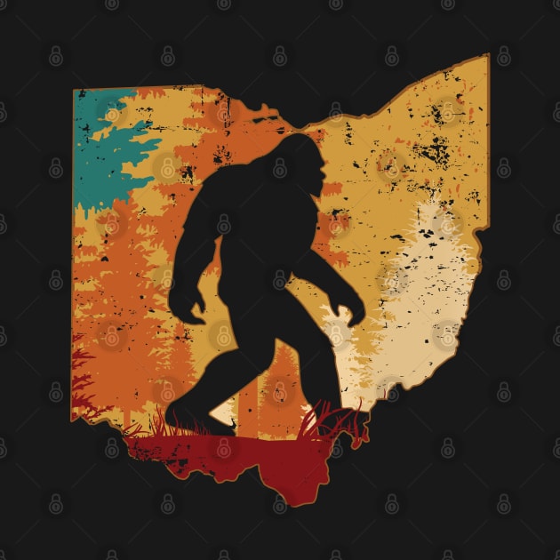 Bigfoot Retro Vintage Sasquatch Ohio by ryanjaycruz