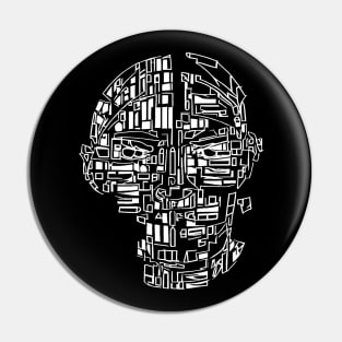 Surreal Futuristic Sci-fi Art Portrait Pin