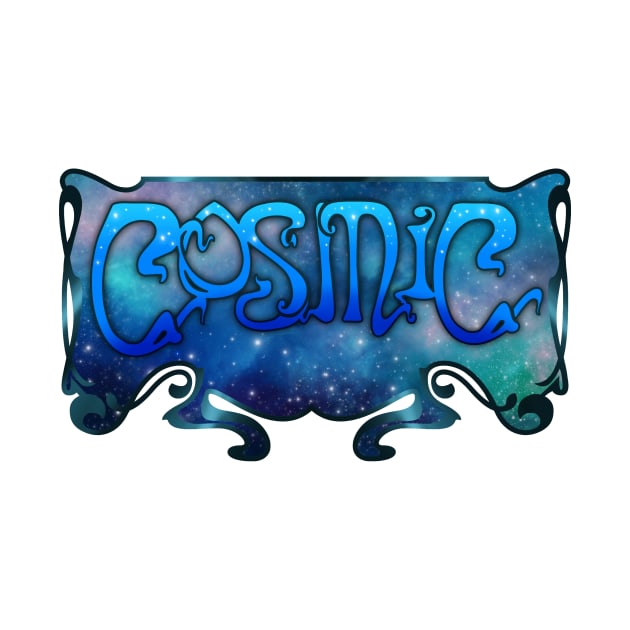 Cosmic Art Nouveau Retro Psychedelic Emblem by LittleBunnySunshine